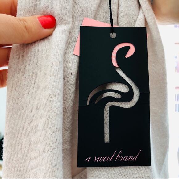 NEW SUGAR REVOLVE Guns and Rosé Screen Print Slub Sheer Muscle Tee Tank Top L - Picture 8 of 8